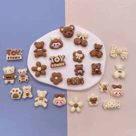 卡通米咖系列树脂配件diy奶油胶手机壳洞洞拖鞋发夹头绳饰品配件