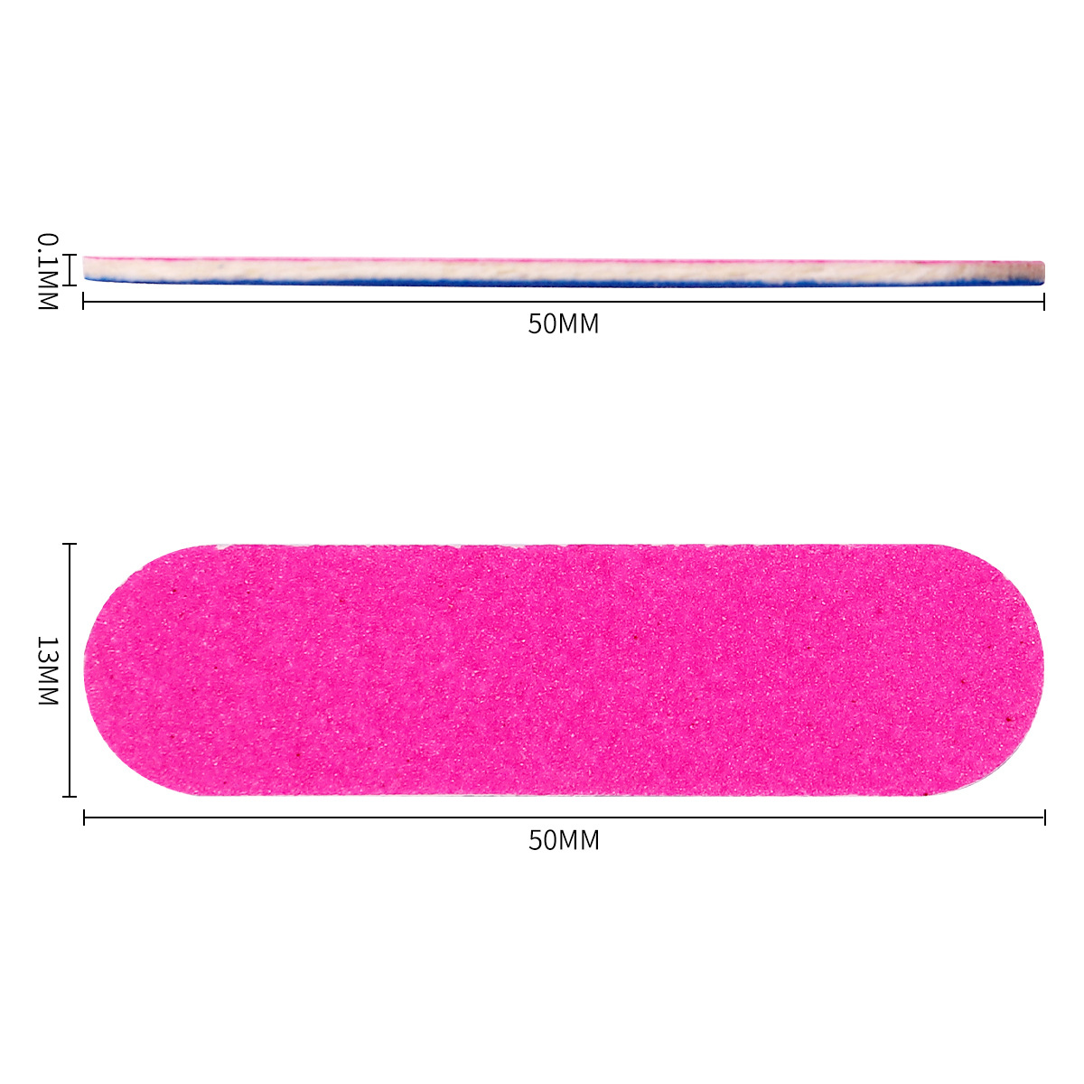 Mini barra de uñas, barra de uñas, barra de madera pequeña, barra de arena de manicura pulida