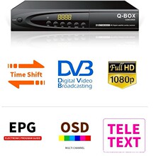 现货Q-BOX高清DVB-T2/S2机顶盒H.264数字combo satellite decoder