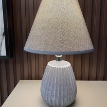 陶瓷台灯麻料布罩加工陶瓷灯座陶瓷工艺品摆件