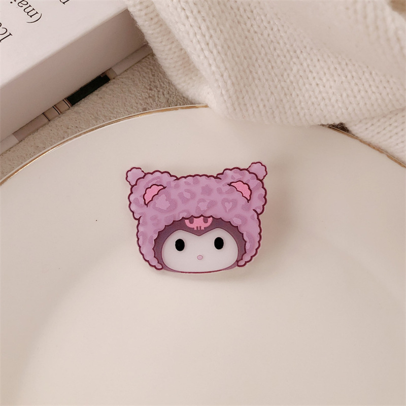 2024 nuevo kitty jade gui perro clip de cabello boca de pato adornamiento lateral frange clip de cabello roto adorable adornamiento de cabello dulce