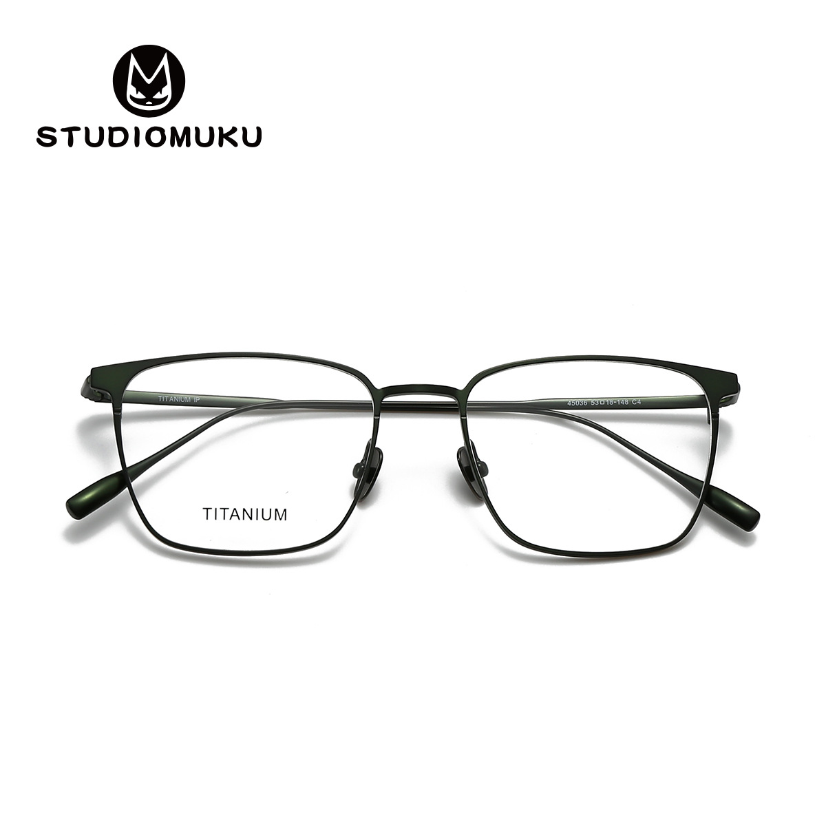 STUDIOMUKU gafas de madera cool trajes de temperamento elegante marcos de gafas de titanio clásico puro marcos de gafas cuadrados