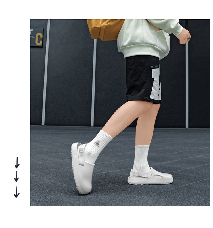 Dép lê nam bít mũi đúc nguyên khối đế mềm chống trượt, thoáng khí đi biển mùa hè — Màu kaki, Màu nâu, Xanh lá cây, màu xám chi tiết 12