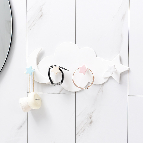 Xingyue Yunduo hook wall-mounted hole-free small object adhesive hook bathroom toilet door bag hat coat hook
