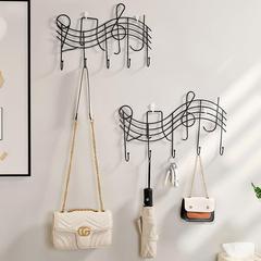 北歐門藝術裝飾掛鈎進門玄關牆面創意輕奢銀杏葉客廳收納掛牆衣架