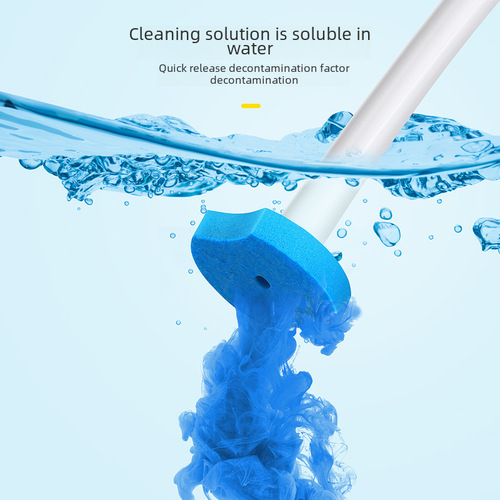 Single-use toilet brush no dead corner long handle household cleaning toilet brush head replacement creative bathroom set