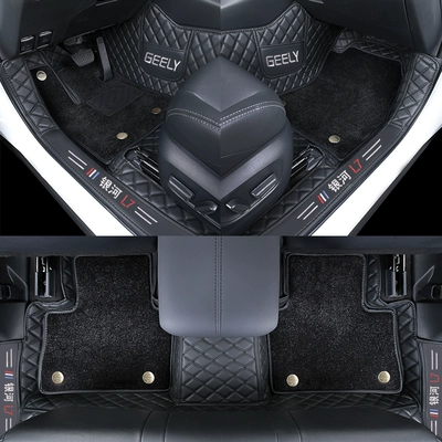 Modelə uyğun ayaqaltı – L7 full-coverage car mats - galaxy-l72024-2025-model-car-floor-mats-double-layer-foot-matflannel-blanket-black