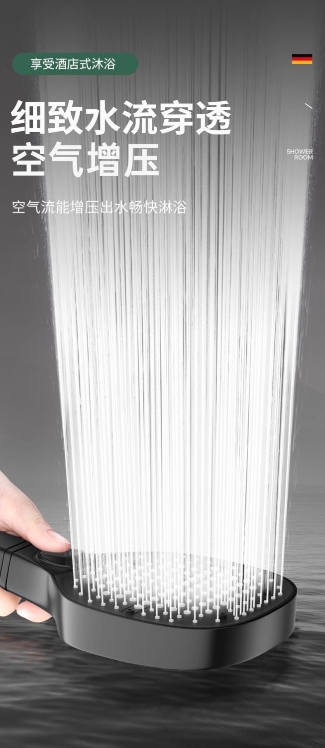 Description Picture 6 of itemNew 130mm High Pressure Shower Head Big Panel 3 Modes Adjustable Spray with Filter Rain Shower Faucet Bathroom Accessories