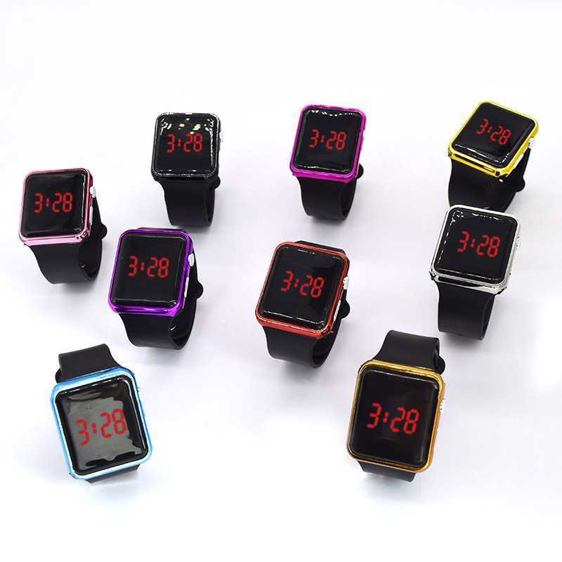 Clearance Price Spot Wholesale Cool Electroplated Led Square Digital Watch Primary and Secondary School Students Adult Couple Sunglasses Watch