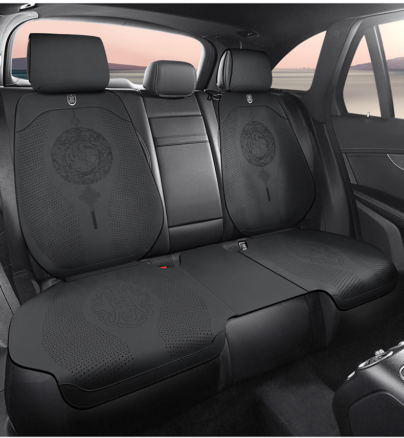 National Fashion Chinese Knot Car Seat Cushion Suede Four Seasons Universal Small Man Waist Half Bag Summer Suede Saddle Cushion Only