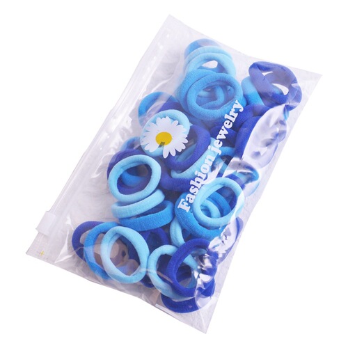 50 pieces/pack Gradient Daisy Towel Hair Tie Rubber Band Ponytail Hair Tie Girls Colorful Hair Tie