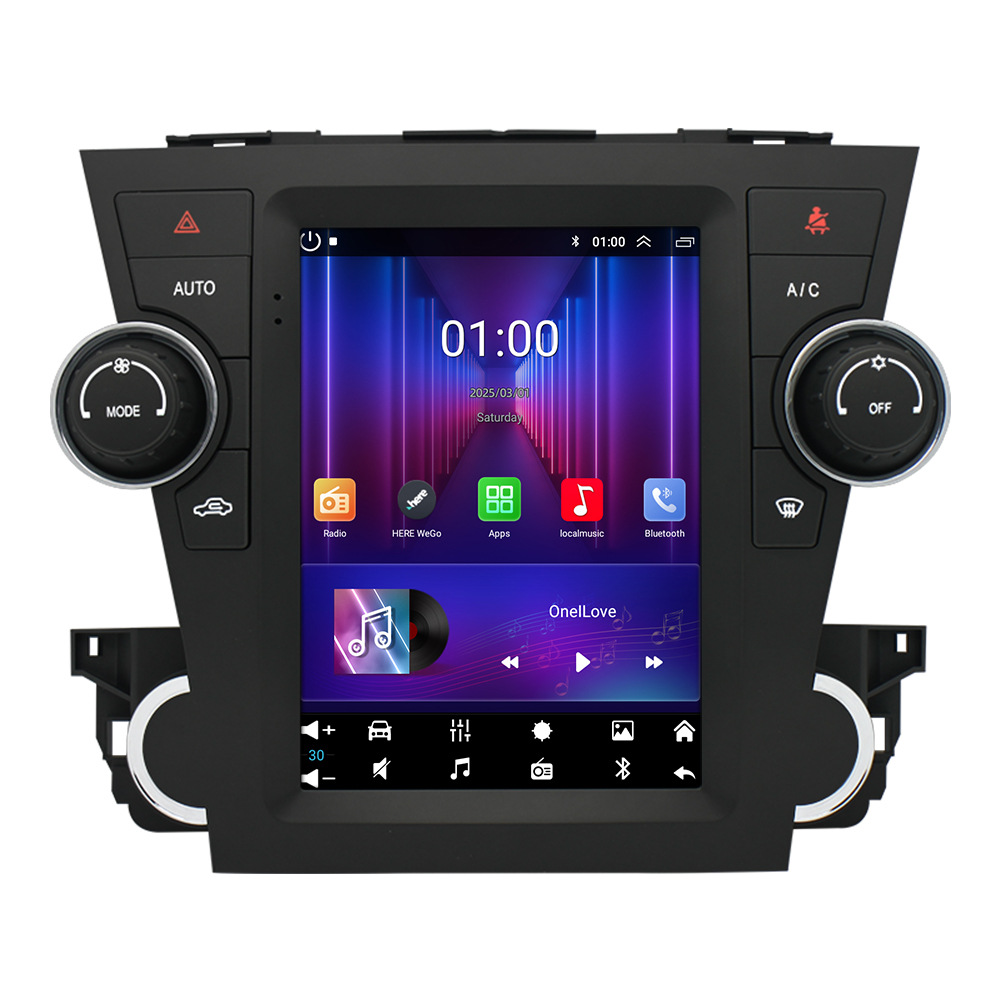 Aplicable a 09-12 Highlander pantalla vertical Android GPS inteligente navegación del coche mp5 reproductor GPS