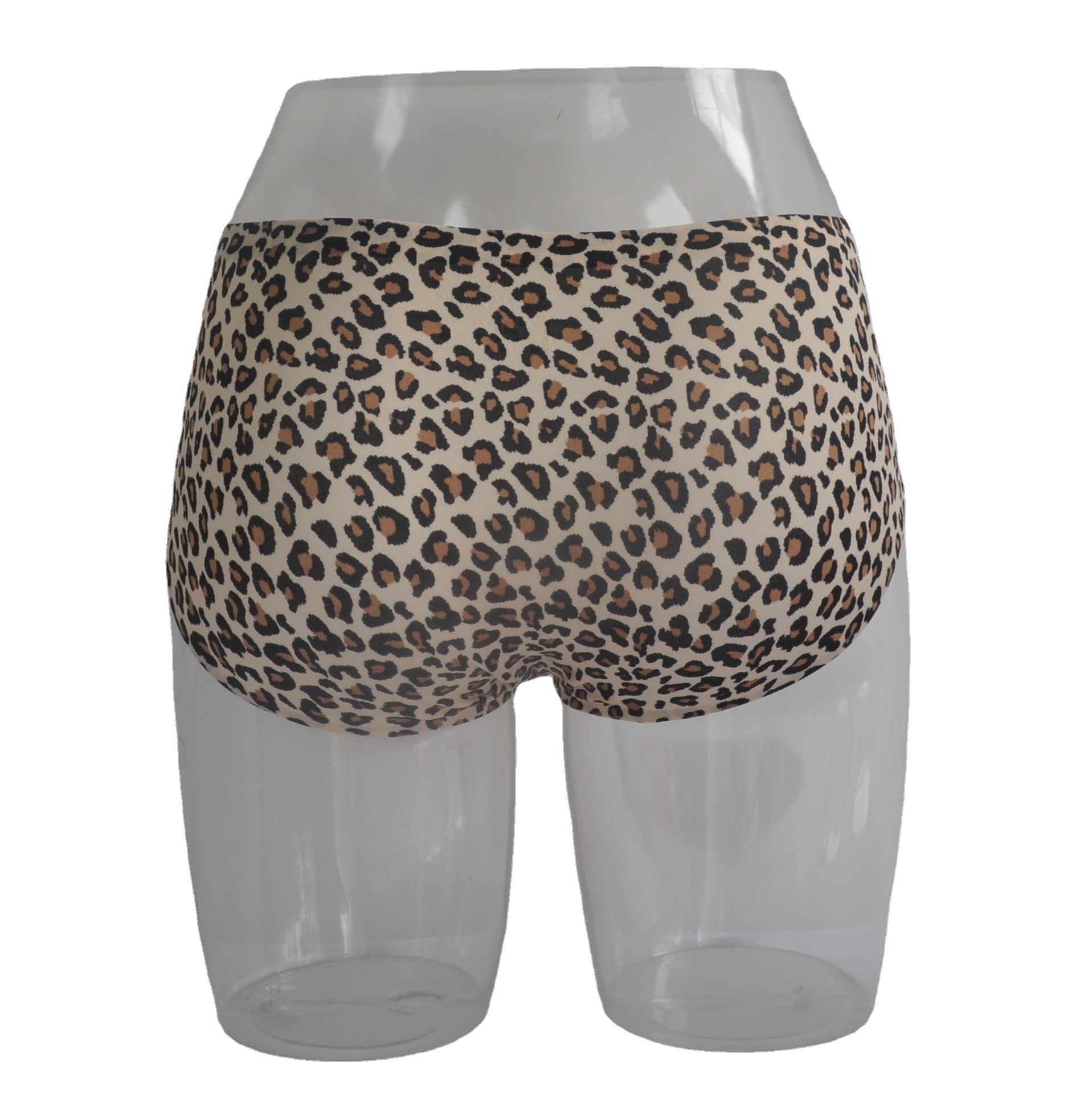 薄款透气清凉女士豹纹图案无痕贴合三角裤低腰无痕内裤女批发外贸