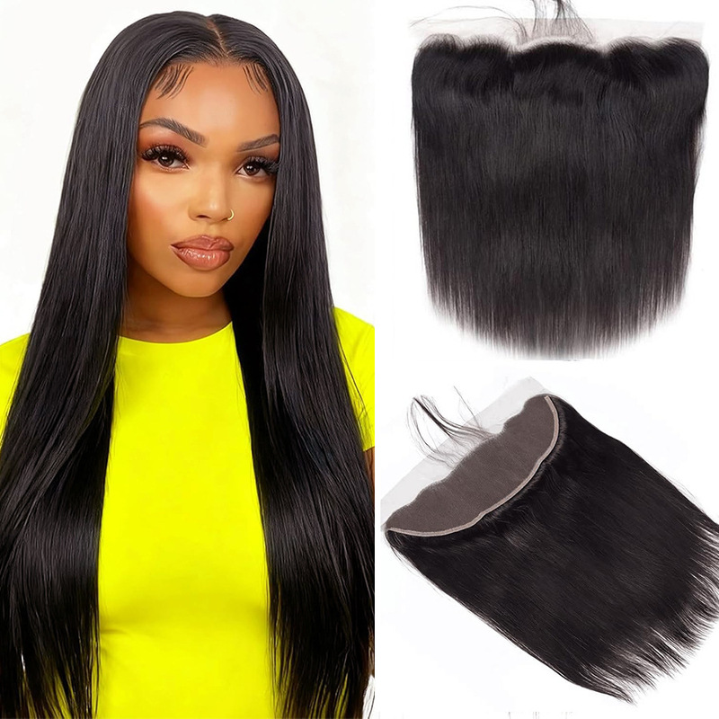 Real Human Hair Smooth Lace Frontal Hair Piece 13X4 Lace Frontal Hair Remy Hair Piece
