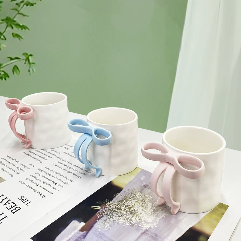 (Cross-border trading), coffee cute three dimensional afternoon tea with bow, 3D
