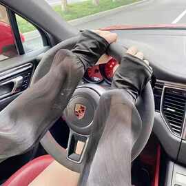 仿真丝防紫外线防晒袖套夏季手袖护手臂开车骑行遮阳冰袖女