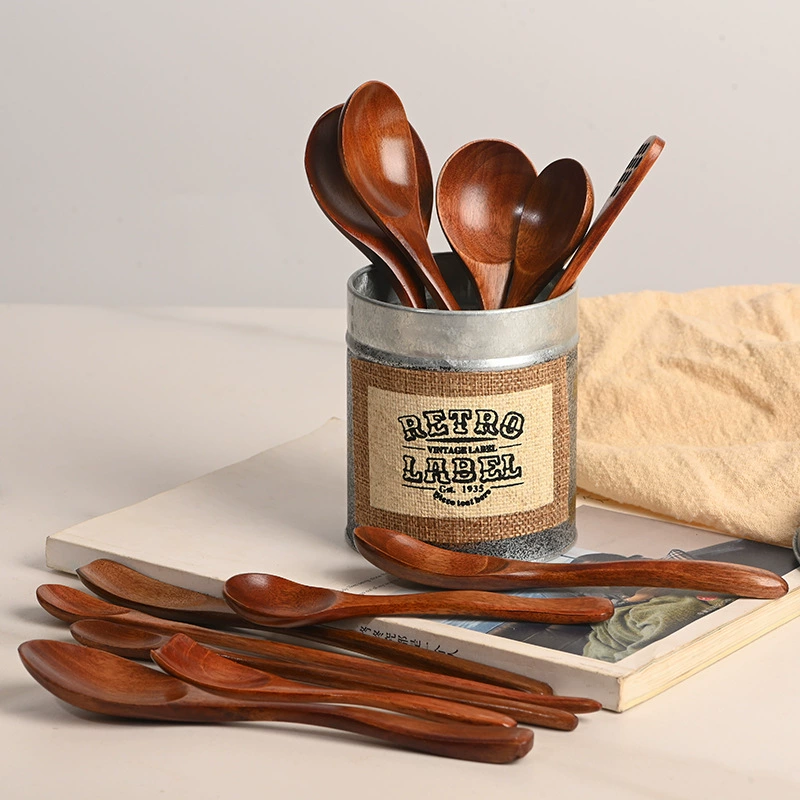 Spoon spoon of the spot, Ke Mu Laoshu, Home Creative Solid Wood Taste, Eat the same big spoonful of dessert spoons, spot