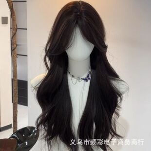 Wig full head women's long hair medium long curly hair big wave simulation hair natural full top full head cover wig wholesale