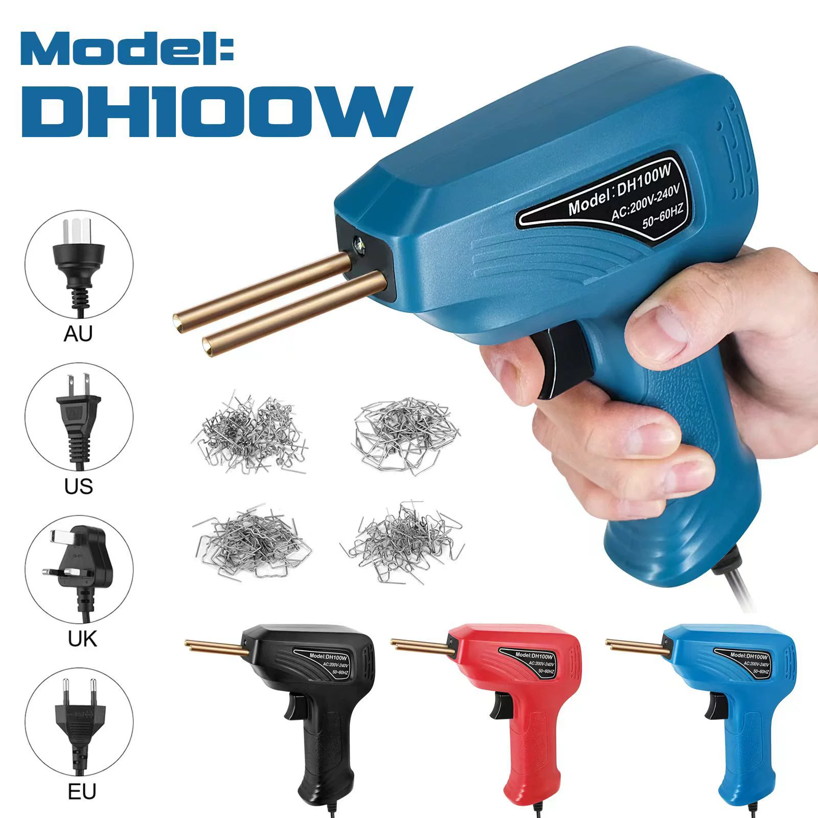 Нагреваемый сварочный гвоздь сварочная проволока автомобильный бампер пластмассовые детали сварки ремонт сварки ремонт сварочный аппарат пластиковый сварочный аппарат с лампой новый