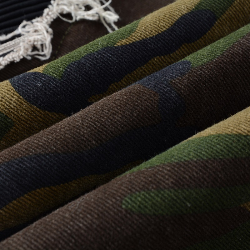 Men's Clothing high street ins same style washed and distressed multi pocket style youth slim camouflage skinny pants jeans_voghion.com