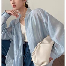 徐大脸吖~ 进口天丝云朵轻柔春夏薄透外套防晒宽松衬衫上衣女