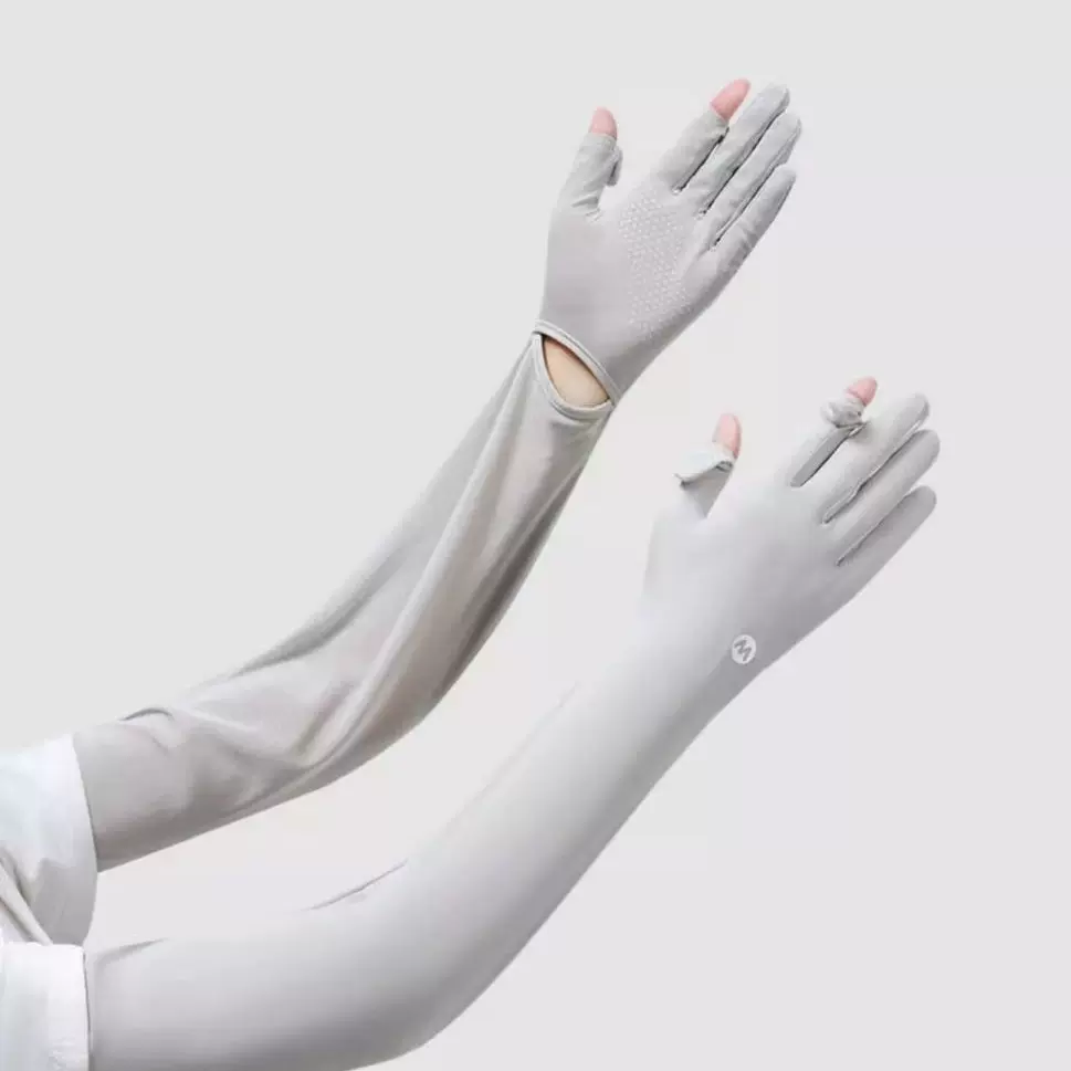 防晒袖套新款女夏防晒冰袖户外运动开口冰丝防紫外线手套冰凉透气