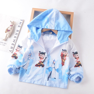 Children's Jackets 2025 Autumn New Cartoon Style Zipper Cardigan Boys Gradient Windbreaker Children's Tops Wholesale
