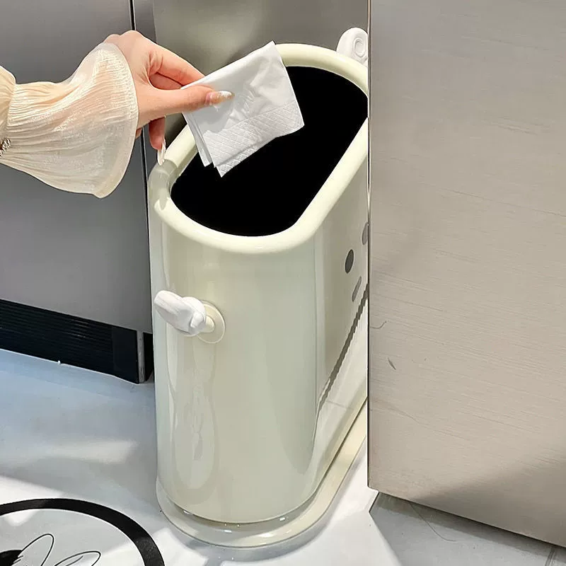 Мусорное ведро с узким зазором для домашней ванной комнаты, высококачественная мусорная корзина с узким зазором, прямоугольное санитарное ведро большой вместимости без крышки.