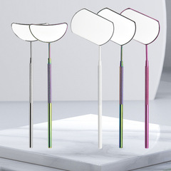 Wholesale stainless steel beauty mirror with false eyelashes, handheld beauty mirror, false eyelash makeup mirror, inspection mirror