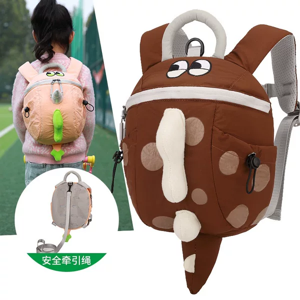 New cute cartoon shark backpack for boys and girls, suitable for kindergarten, made of nylon fabric, stylish snack bag