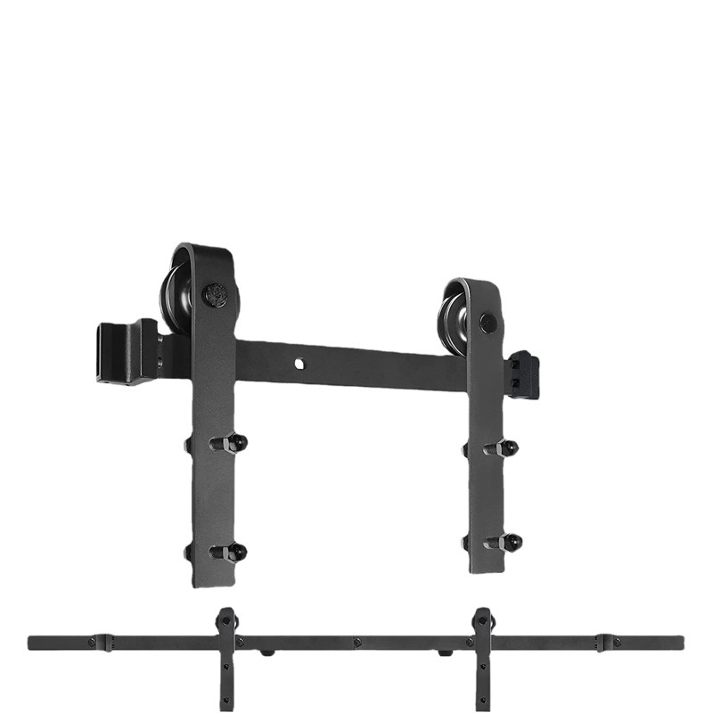 Puerta de Granero americana colgando carril deslizante puerta corredera carril de deslizamiento Puerta de Granero accesorios de viaje conjunto completo hardware armario puerta de madera pista