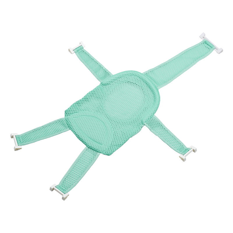 Creativa protección de la cabeza engrosada Red de baño del bebé baño antideslizante bolsillo de la red estera de baño del bebé estante de baño Red de baño estera de suspensión