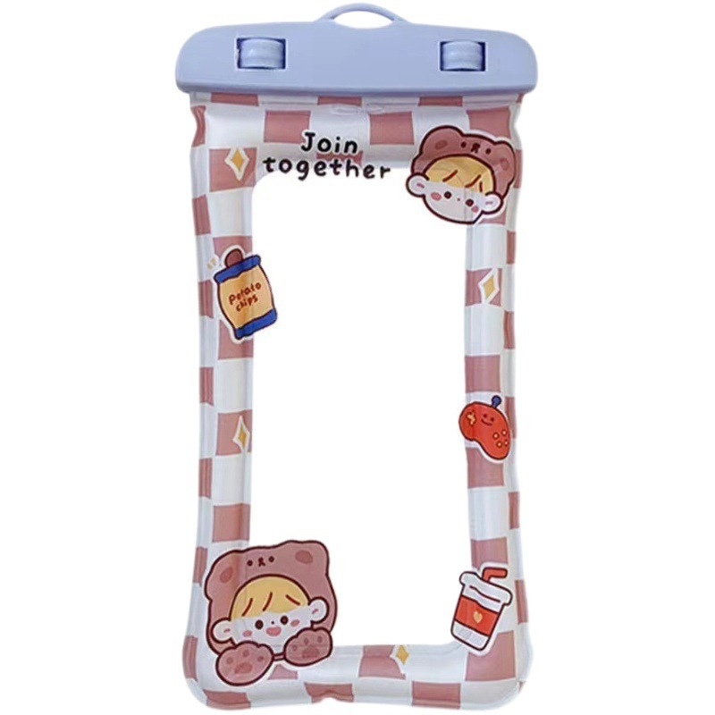 Teléfono móvil impermeable bolsa pantalla táctil crossbody con cuerda natación buceo cubierta Apple Huawei universal deriva cinturón de sellado airbag