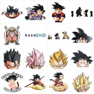 Anime Dragon Ball Car Sticker Cartoon Body Decoration Electric Motorcycle Car Sticker Scratch Covering
