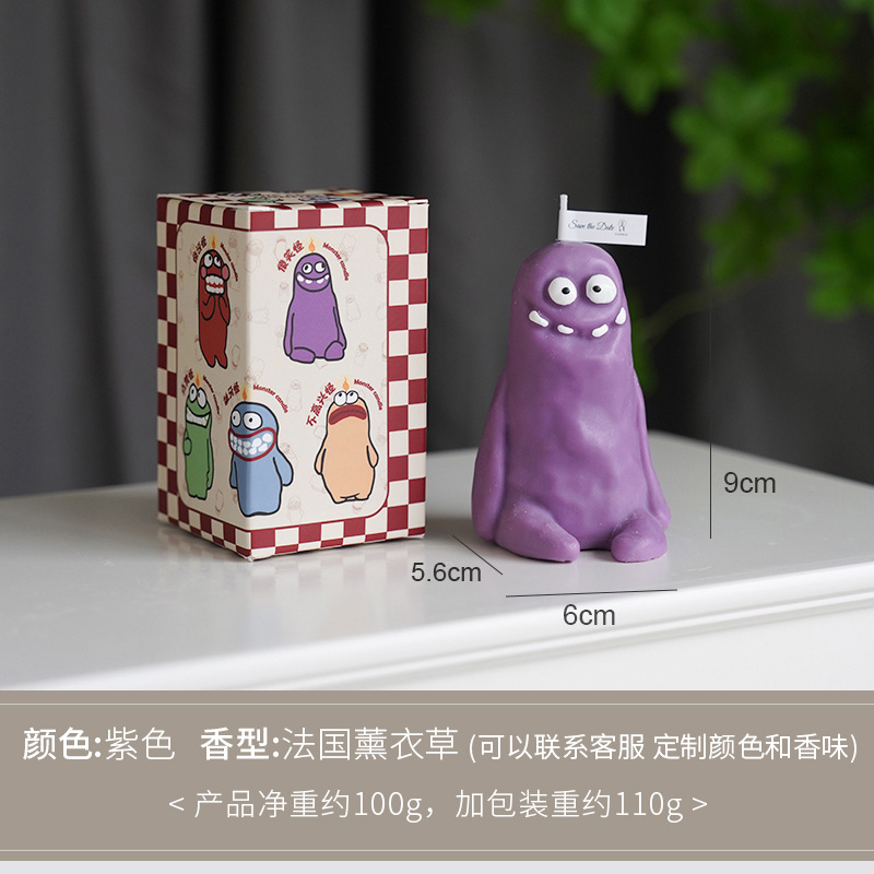 Earth Monster: Adornos pequeños y originales, regalos creativos, regalos aromáticos para cumpleaños, recuerdos, velas de aromaterapia transfronterizas, personalización.