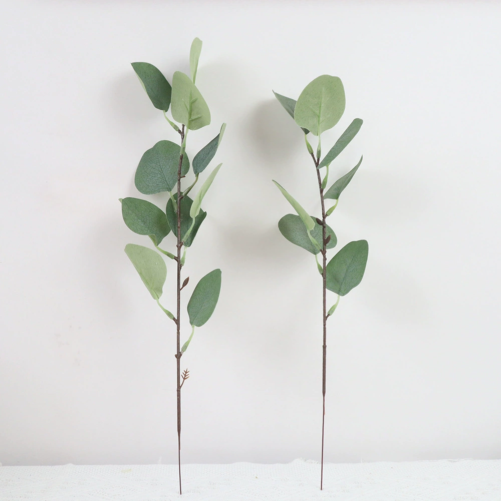 Simulation Eucalyptus Leaf Single Simulation Plant Wedding Decoration Artificial Flower Eucalyptus Leaf DIY Flower Ring Production Wholesale