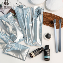 五星级酒店一次性牙刷民宿洗漱用品套装宾馆别墅专用牙具拖鞋全套