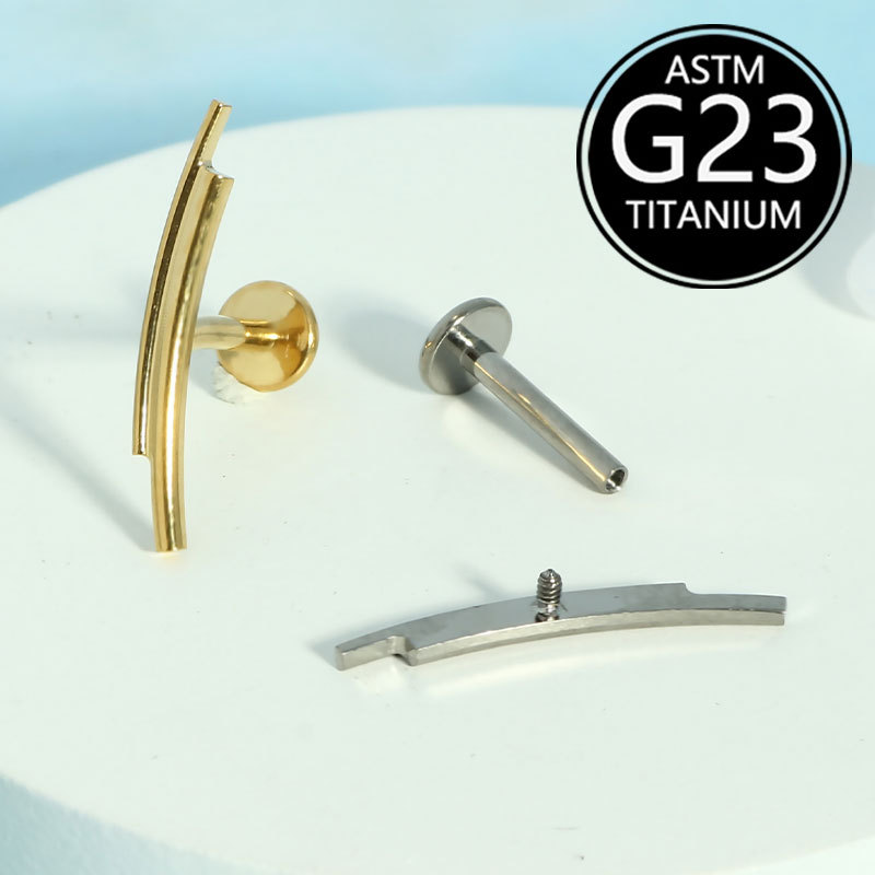 Labret piercing jewelry detail image
