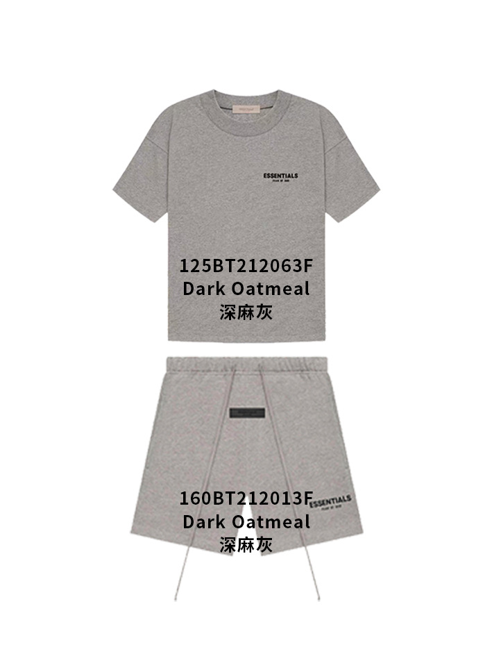 Hot sale fog shorts ss set de manga corta temporada 8 american high street hollow cross-border ss22ess shorts image 4