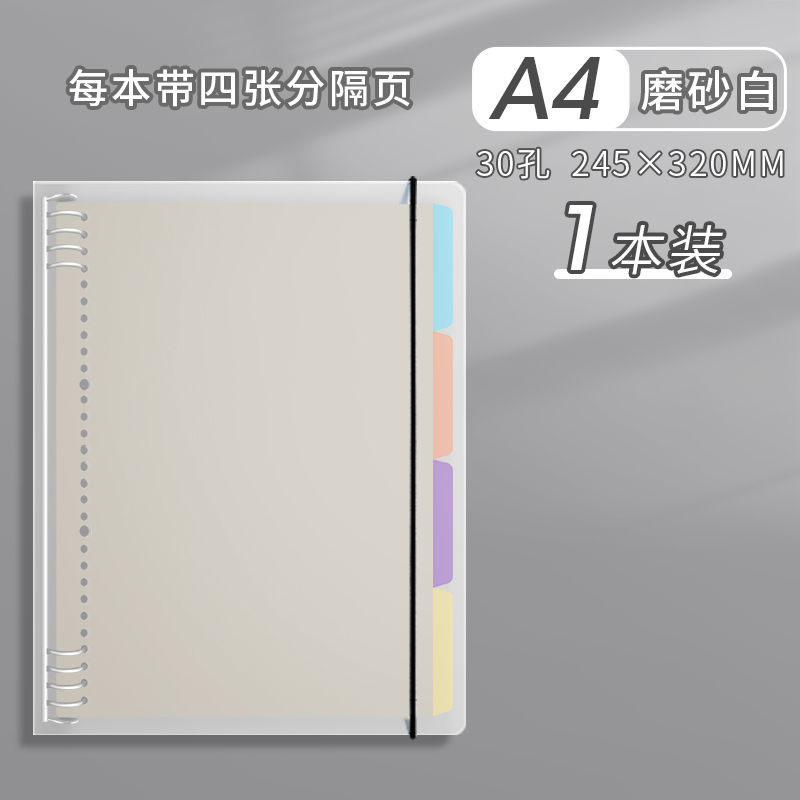 Clip de metal de hojas sueltas cuaderno estudiante simple cáscara helada bobina cuaderno de hojas sueltas recarga