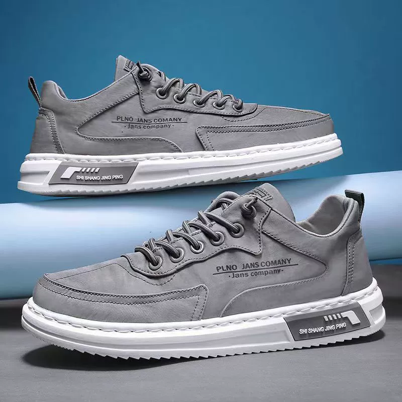 Summer men's new style breathable trendy versatile casual soft-soled ice silk canvas shoes sports non-slip wear-resistant plate shoes