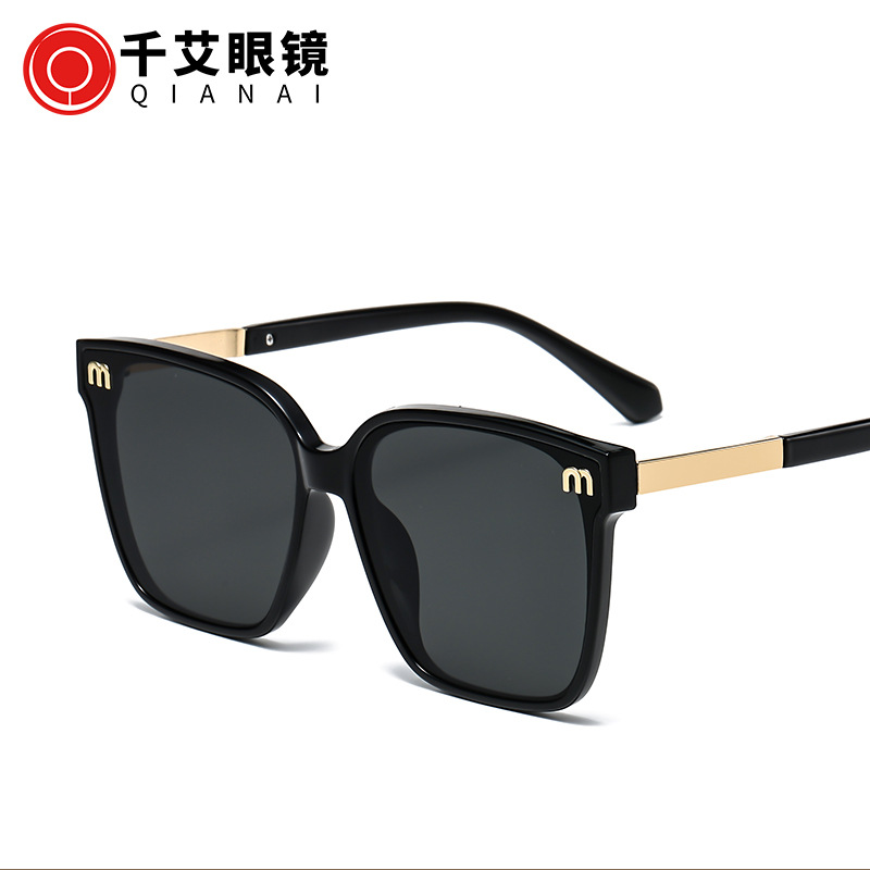 Chiai 2025 새 편지 장식 패션 선글라스 한국 스타일 넥스트 유행 선글라스 여성용 박스 햇빛 안경