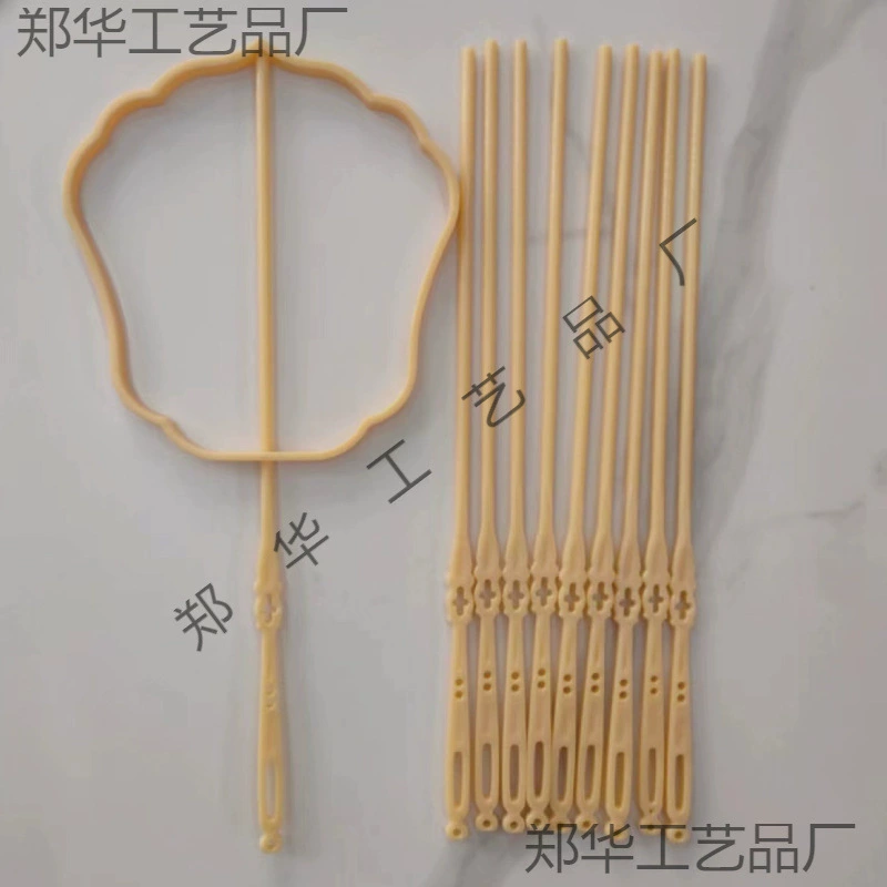 Вышитая группа вентилятор imitation bamboo внутренняя dream catcher сетка цветок легкий пластик группа вентилятор рама аксессуары костный вентилятор рама DIY рукоделие punching