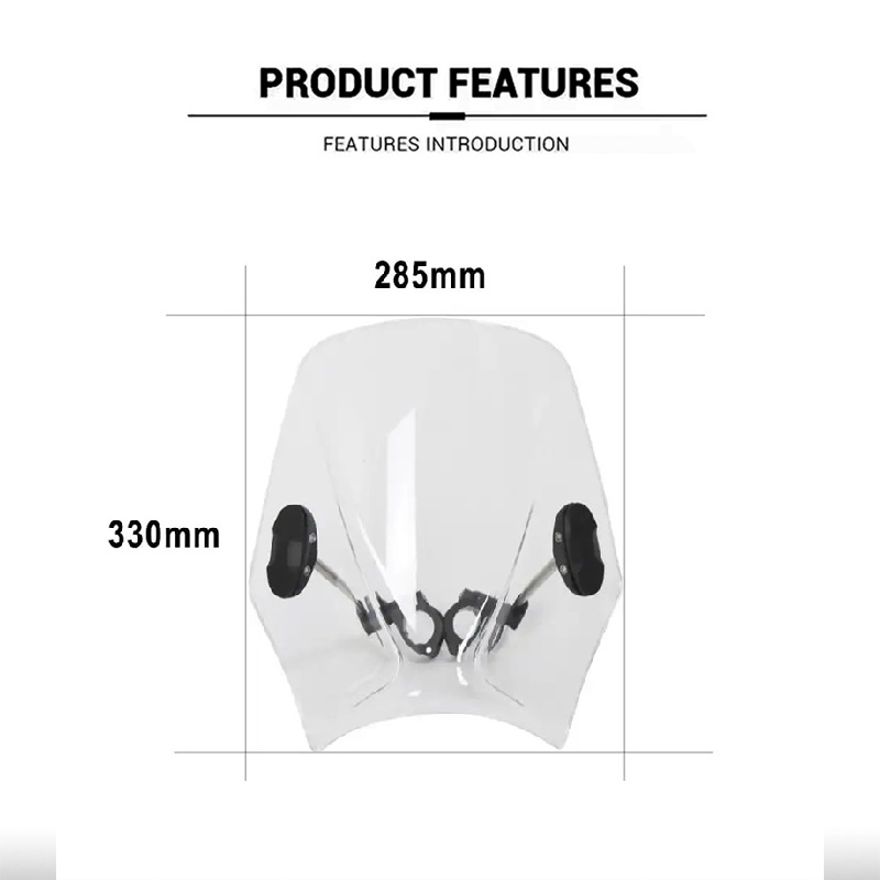 Suitable for Cfmoto 250Cl/450Cl-C/650Mt/125 Baboon Modified Retro Windscreen, Heightened Windshield