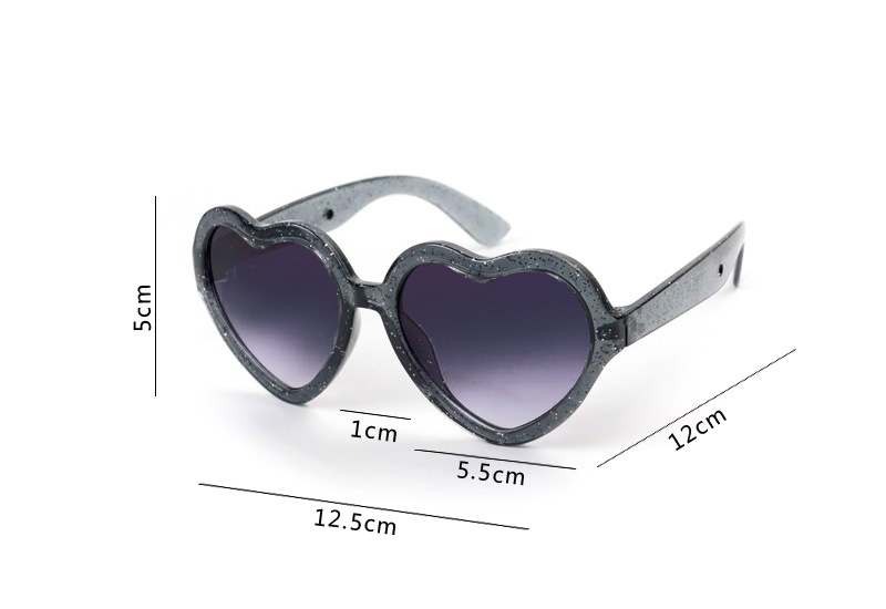Fashion Heart Shape Resin Special-shaped Mirror Full Frame Kids Sunglasses display picture 1