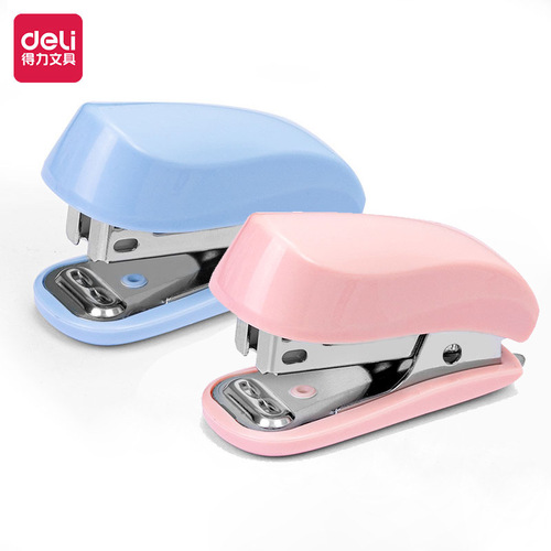 Deli Stationery 0255 mini stapler set small stapler convenient binding machine stapler + 640 nails