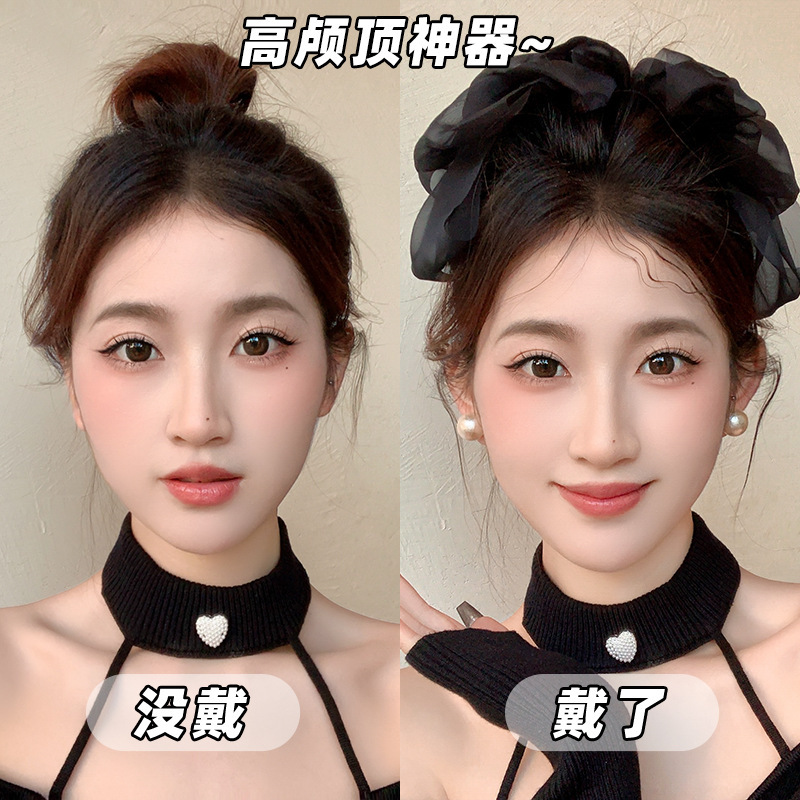 Fairy-Like~ High-End Bowknot Hair Clip with High Crown, Black Mesh, 2026 New Spring Clip Hairpin