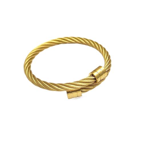 titanium steel line wire bangles bracelets for men youth elastic jewelry fashion bracelets male hip-hop punk openings