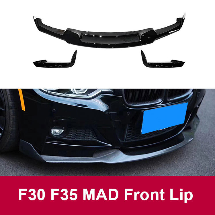 Suitable for BMW 3 Series F30/F35 front lip + air knife MAD long sport version 320/330LI modified front lip
