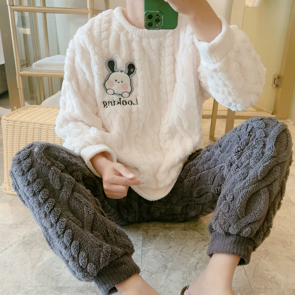 MJ_S388# velvet cover Pug-grey pants